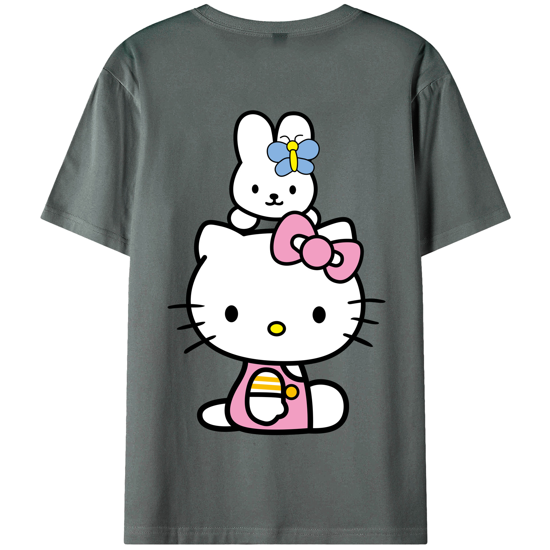 （画像用） Hello Kitty ハローキティ 綿100％半袖Tシャツ（背面プリント）